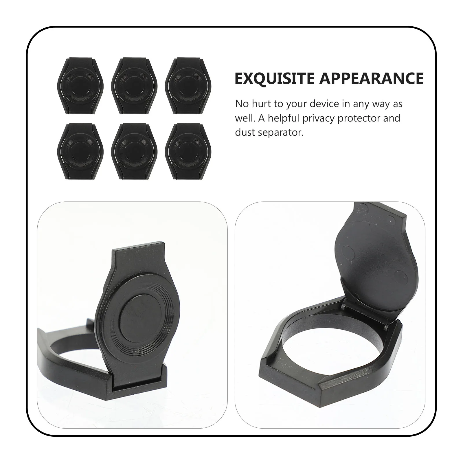 

6 Pcs Webcam Privacy Cover Laptop Camera Protector Plastic Dustproof Slide On Off Indicator Light USB Camera Covers