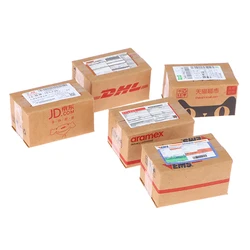 Mini Carton Express Box 1:12 Dollhouse Miniature Simulation Express Small Parcel Lucky Surprise Box Prize Bag Toys Accessories