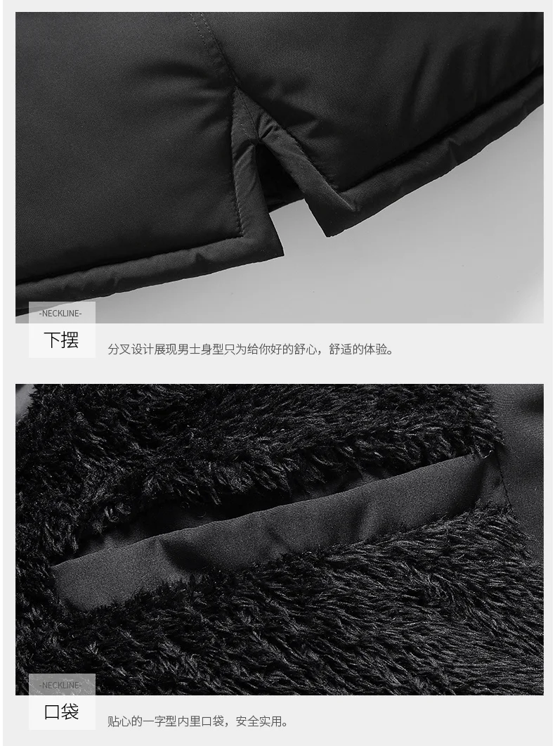 Long Winter Jacket Men Warm Wool Liner Man Jackets Coats Outwear Snow Windbreaker Male Parka Overcoats Fur Collar Hooded Men New