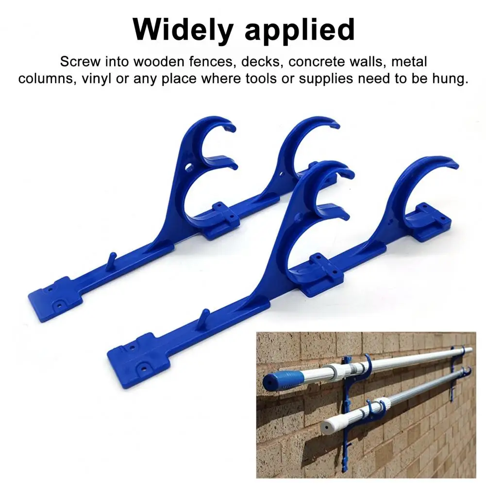 Pool Accessory Holder Durable Pool Pole Hook for Telescoping Pole Vacuum Hose Skimmer Brushes Anti-rust for Pool
