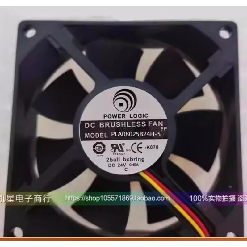 New CPU Cooler Fan for PLA08025B24H-5 24V 0.45A PWM cooling fan 8025 80x80x25mm