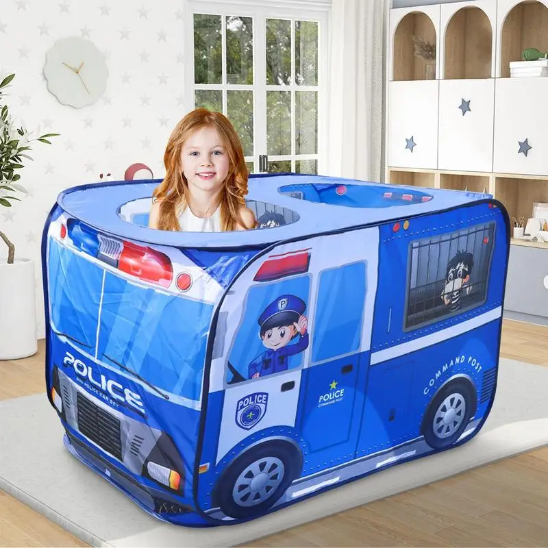 Children Play Tent Ice Cream Truck Foldable Pop Out Tent Cute Creative Pop Out Tent Large Capacity Tent For Role Play Games Part