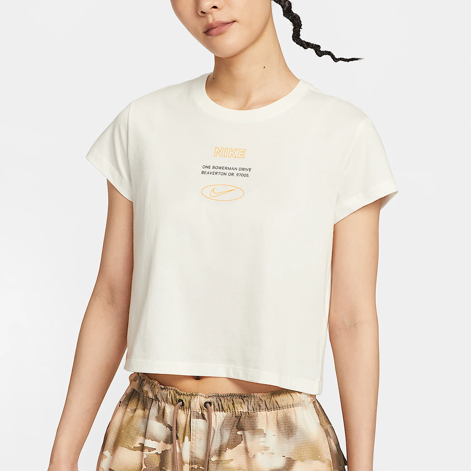 

Nike genuine Summer Women's Logo Print Soft Breathable T-shirt IH8507-133