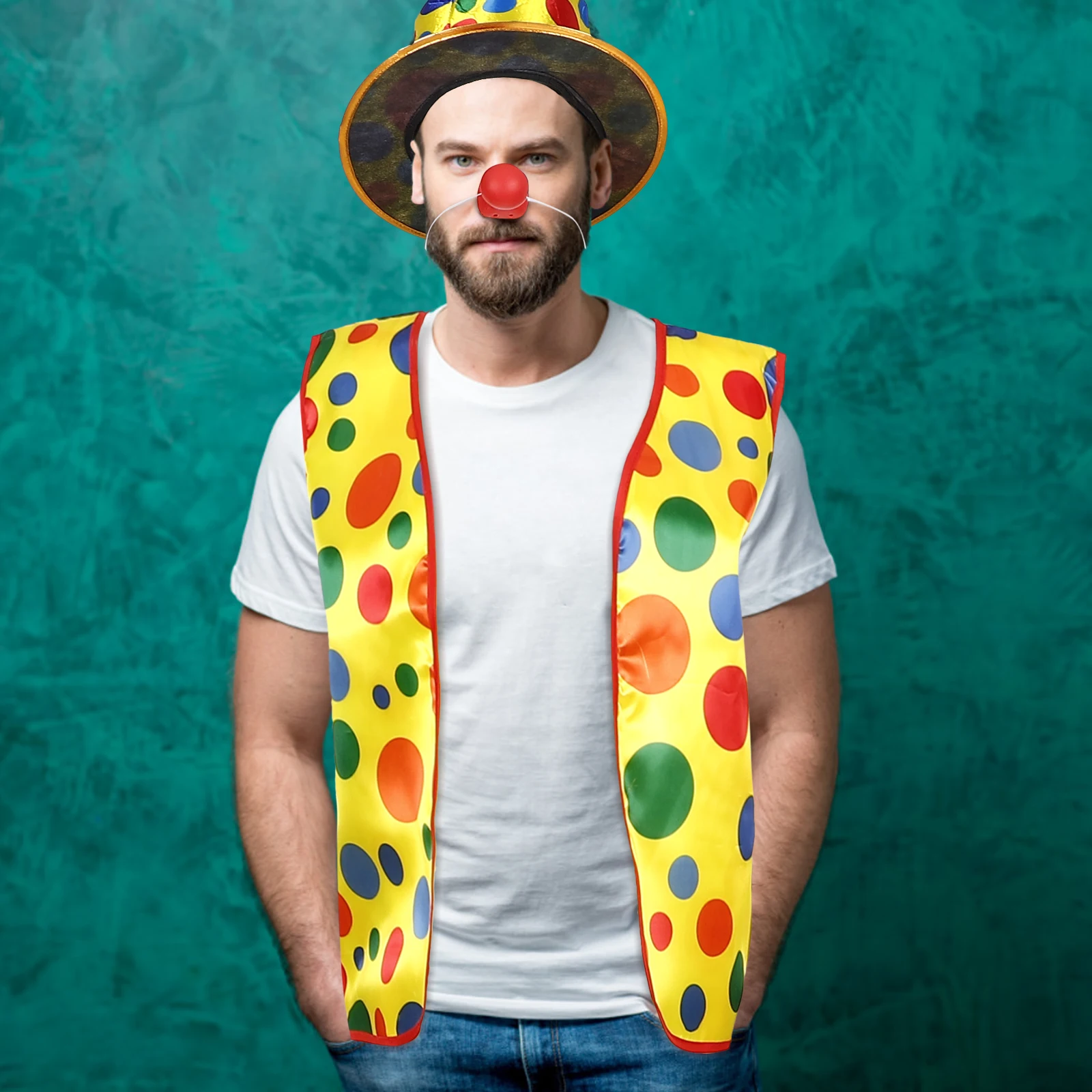 

Circus Clown Shoes Dress up Suit Nose Cosplay Supplies Cloth Carnival Photo Booth Props Child