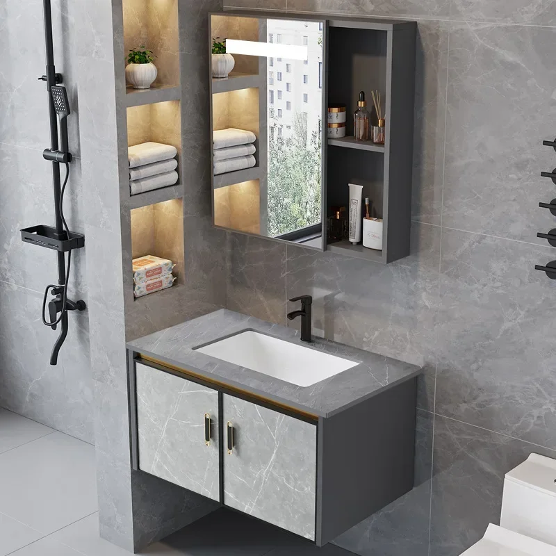 Simple and modern intelligent ceramic integrated basin, bathroom cabinet combination, bathroom wash basin, washbasin, and washba