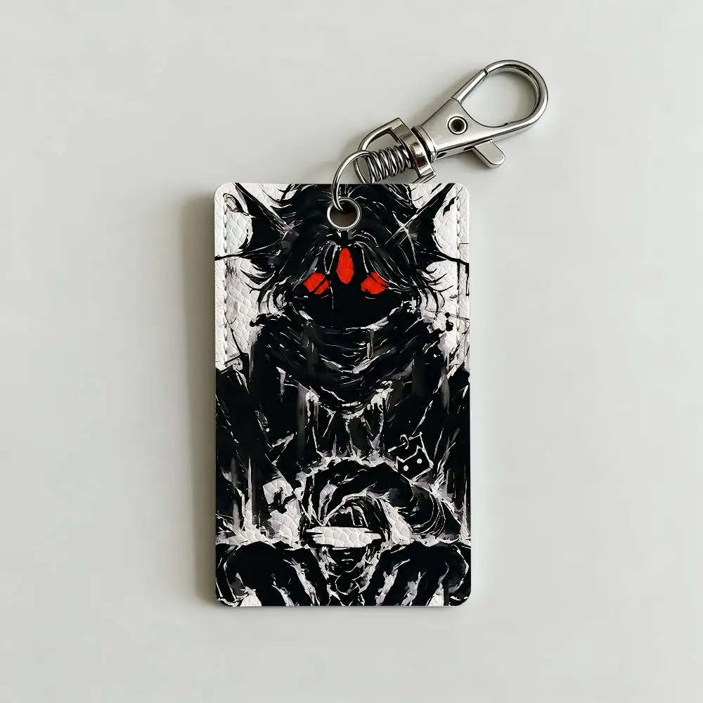 P-Pressure Sebastian Solace Card Case Leather Card Holder Keychain Key Ring Door Access Tags ID Card Case Keychain view 2