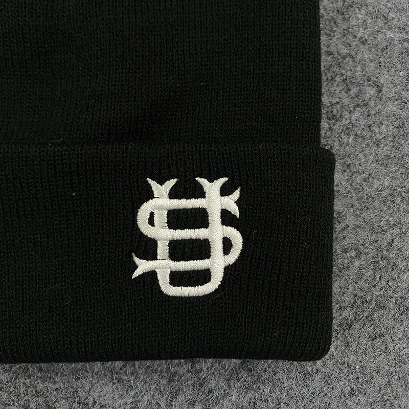 شخصية عصرية رسالة عادية محبوك قبعة الخريف الشتاء الدافئة محبوك قبعة في الهواء الطلق ركوب الدراجات سدادات حماية الأذن هوديي