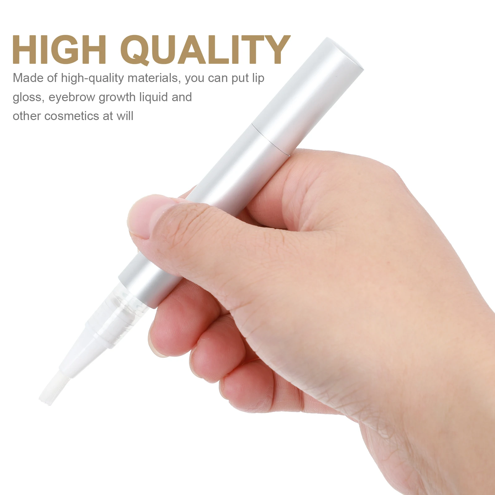 4pcs Rotating Liquid Container Lip Gloss Eyebrow Concealer Dispenser Travel Refillable Applicator Eyeliner Pen Nail