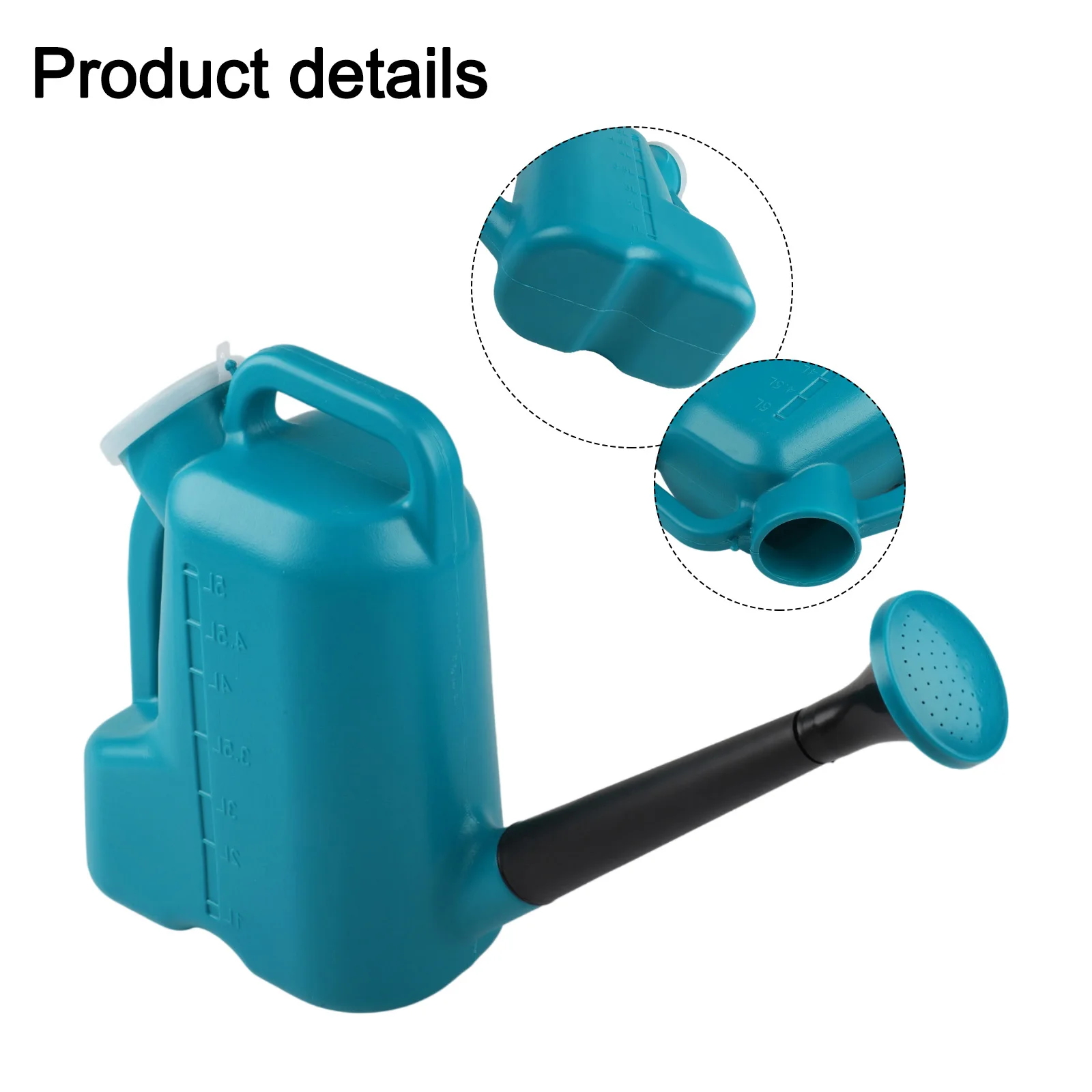 

Садовая лейка объемом 5 л с эргономичным дизайном, длинным носиком для направленного полива, отлично подходит для комнатных и наружных растений.