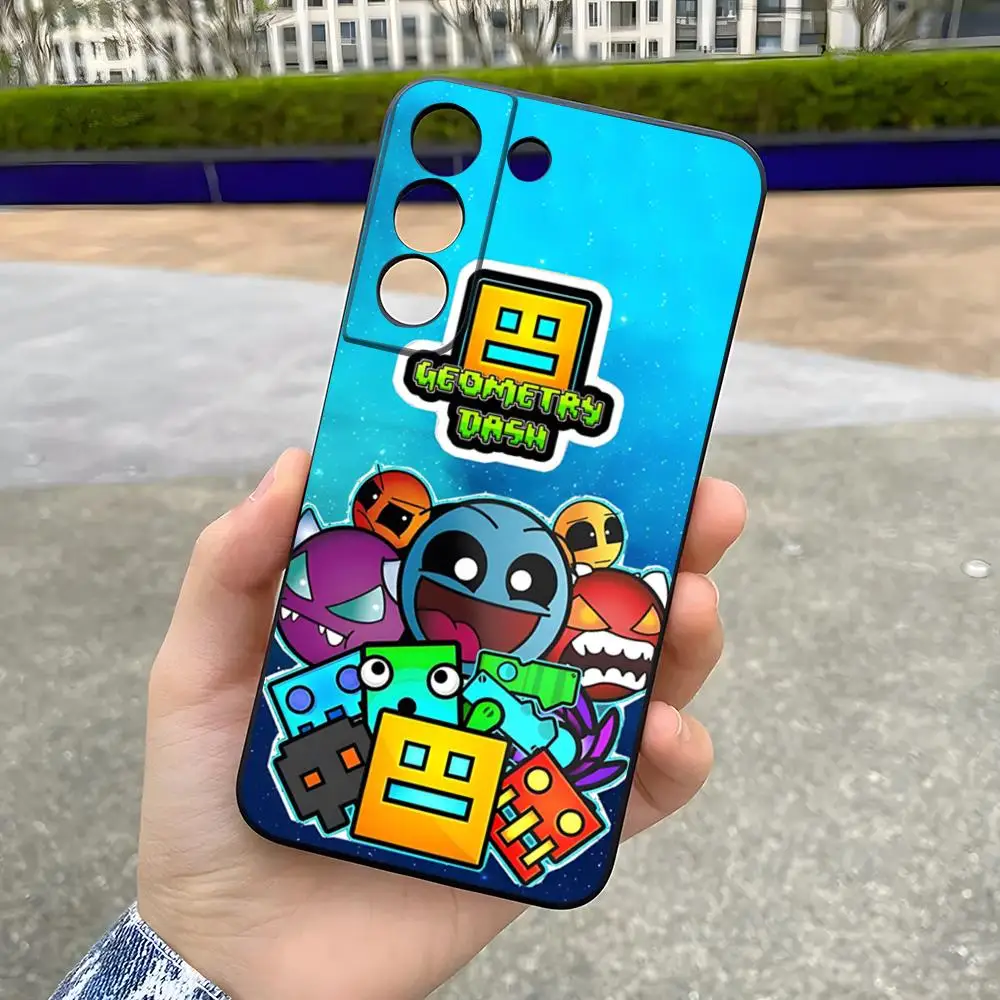 G-Geometry Dash Game Phone Case For Samsung A25 A13 A33 5G A54 A36 A35 A56 A52 A14 Shockproof Soft Cover