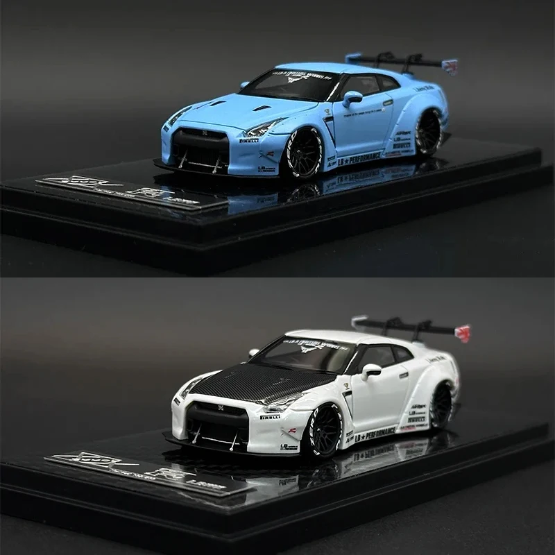 

404 Error 1:64 LBWK GTR R35 Pearl White Carbon Cover Resin Diorama Car Model Collection Miniature Toys car toy