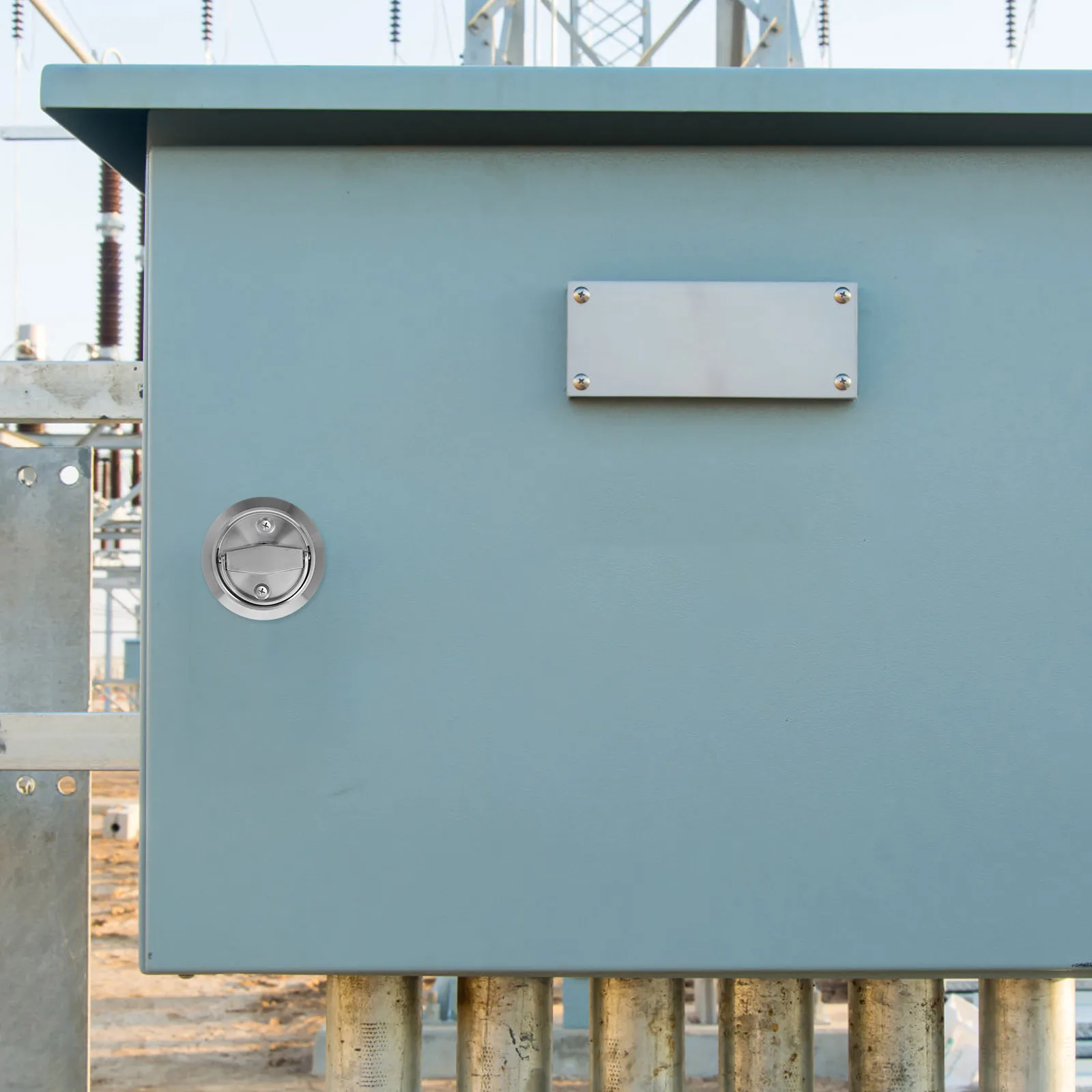 

1 set 1 Set Stainless Steel Folding Pull Handle Cabinet Door Handle Durable Wear Resistant Easy Installation Modern Design For