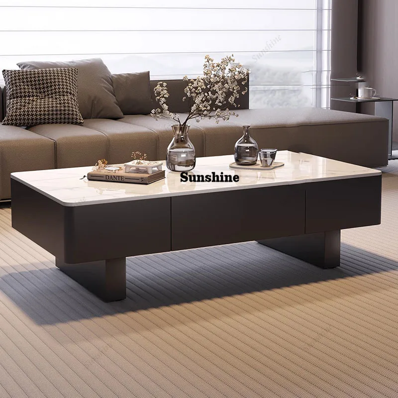Drawers Coffee Table Decoration Luxury Bedroom Modern Living Room High Side Table Moving Couchtisch Home Furniture