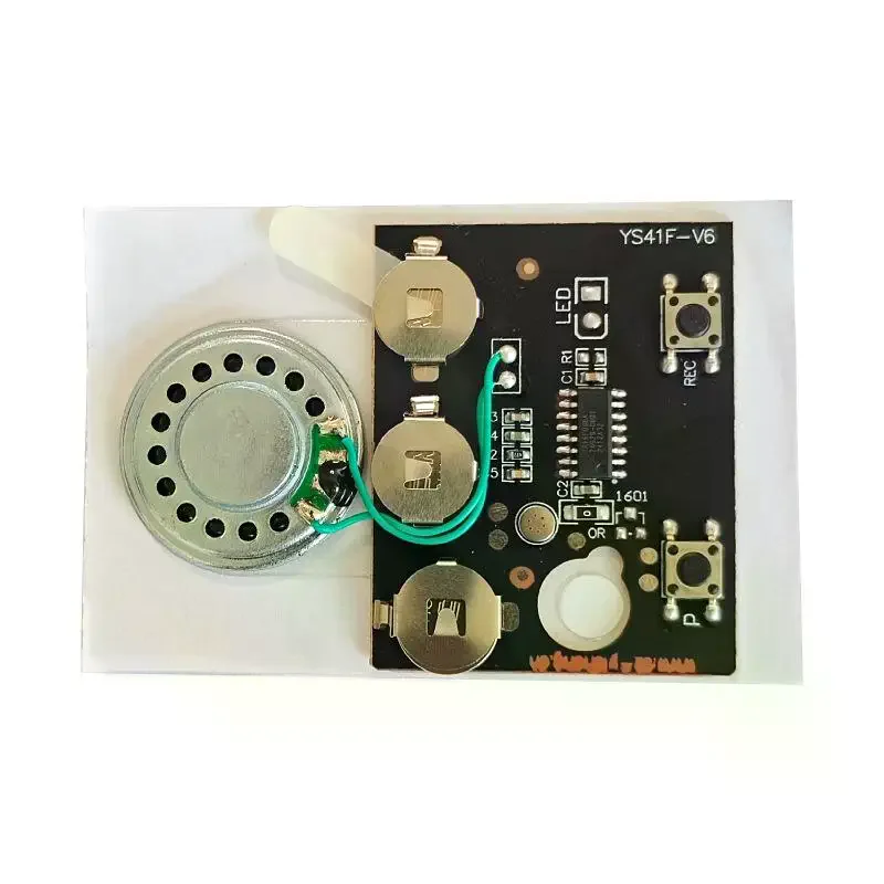 

1 шт., двойной кнопочный записывающий чип, модуль воспроизведения аудио и голоса 60 s для аксессуаров для поздравительных открыток