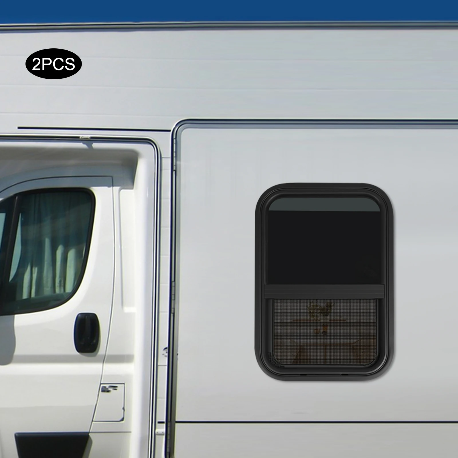 15x22 بوصة عمودي RV نافذة سبائك الألومنيوم الزجاج المقسى مع مشبك شاشة الحشرات على تركيب لشاحنة التخييم #6