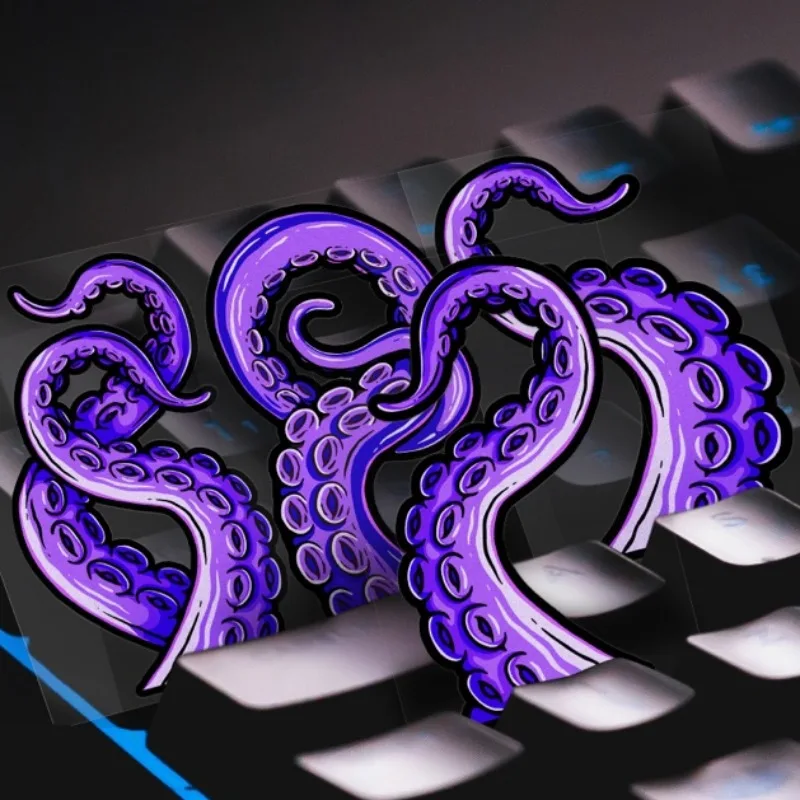 

1pc 2D Flat Cthulhu Tentacle Vinyl Decal, Waterproof Scratch-Resistant Sticker for Motorcycle Helmet, Laptop, Phone Case & Mug