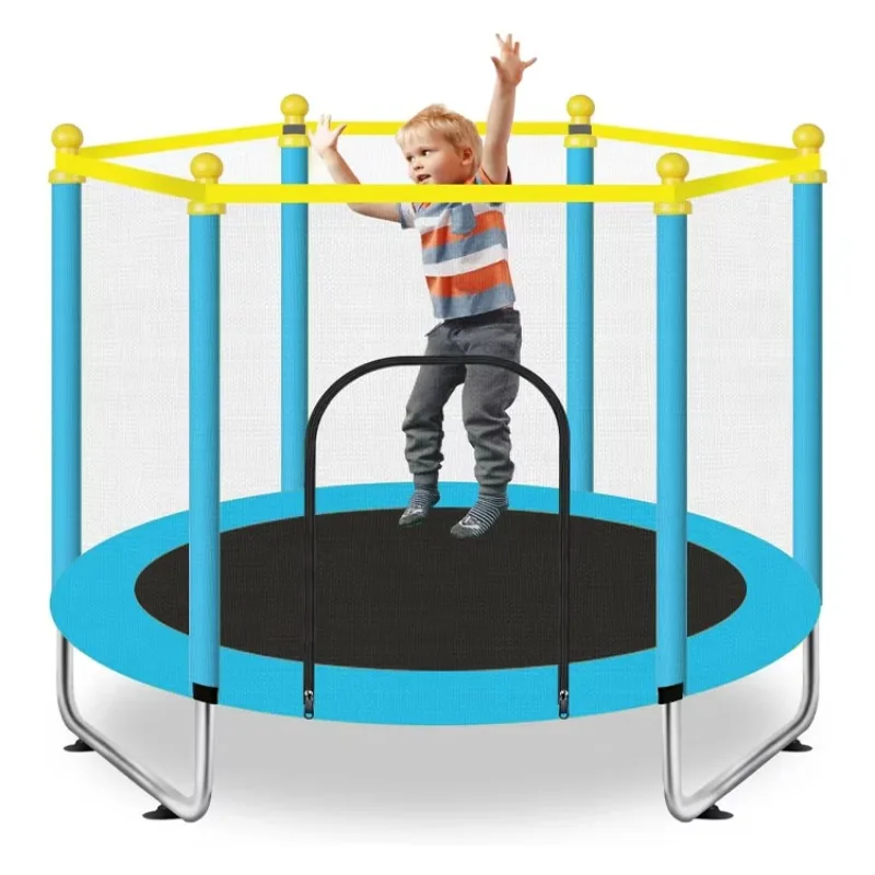 

Newest Indoor Mini Trampoline for Kids PVC Foam Plastic Bungee Jumping Bed with Protective Net