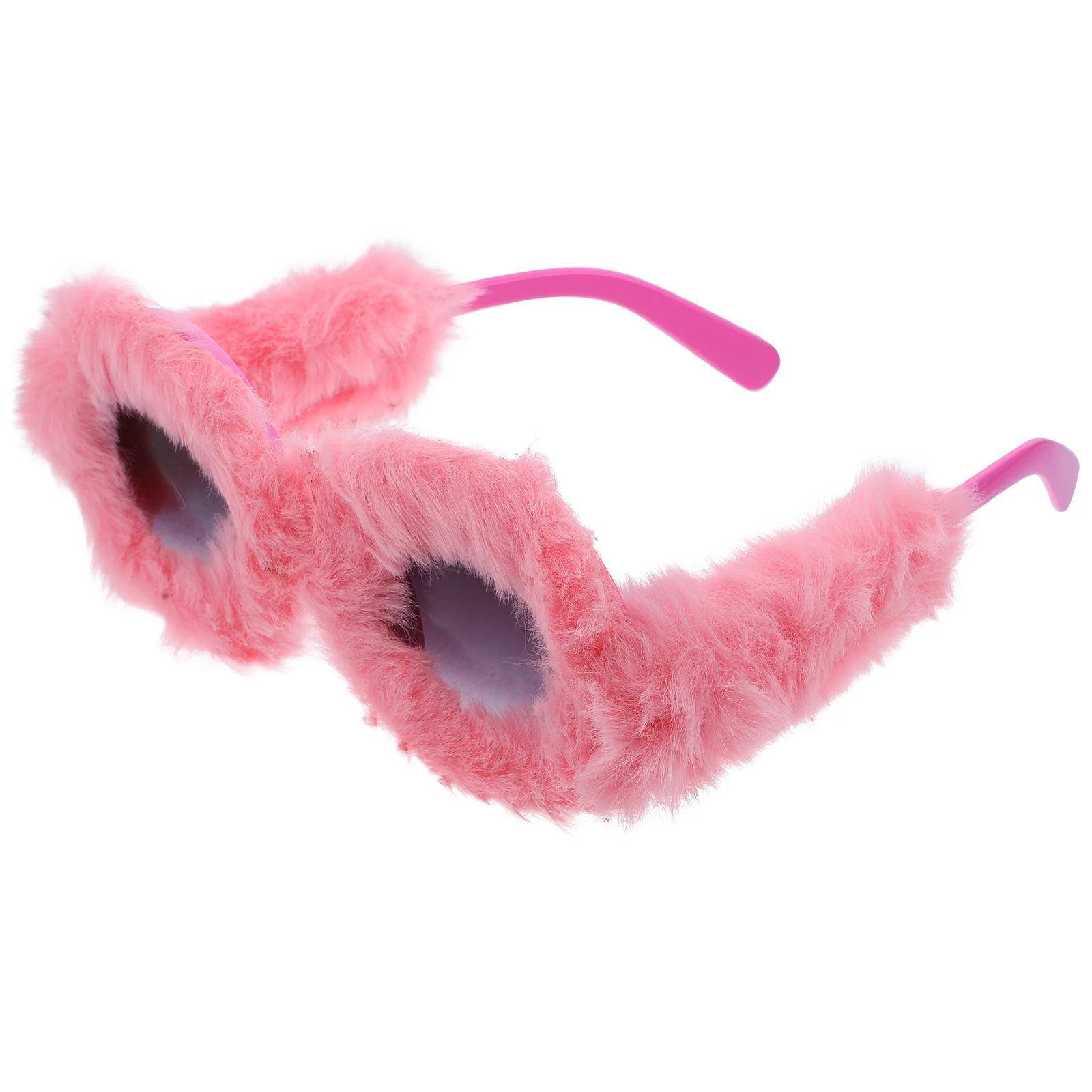 

Funny Sunglasses Novelty Funky Fur Velvet Disco Party Eyeglasses for Crazy Plush Soft