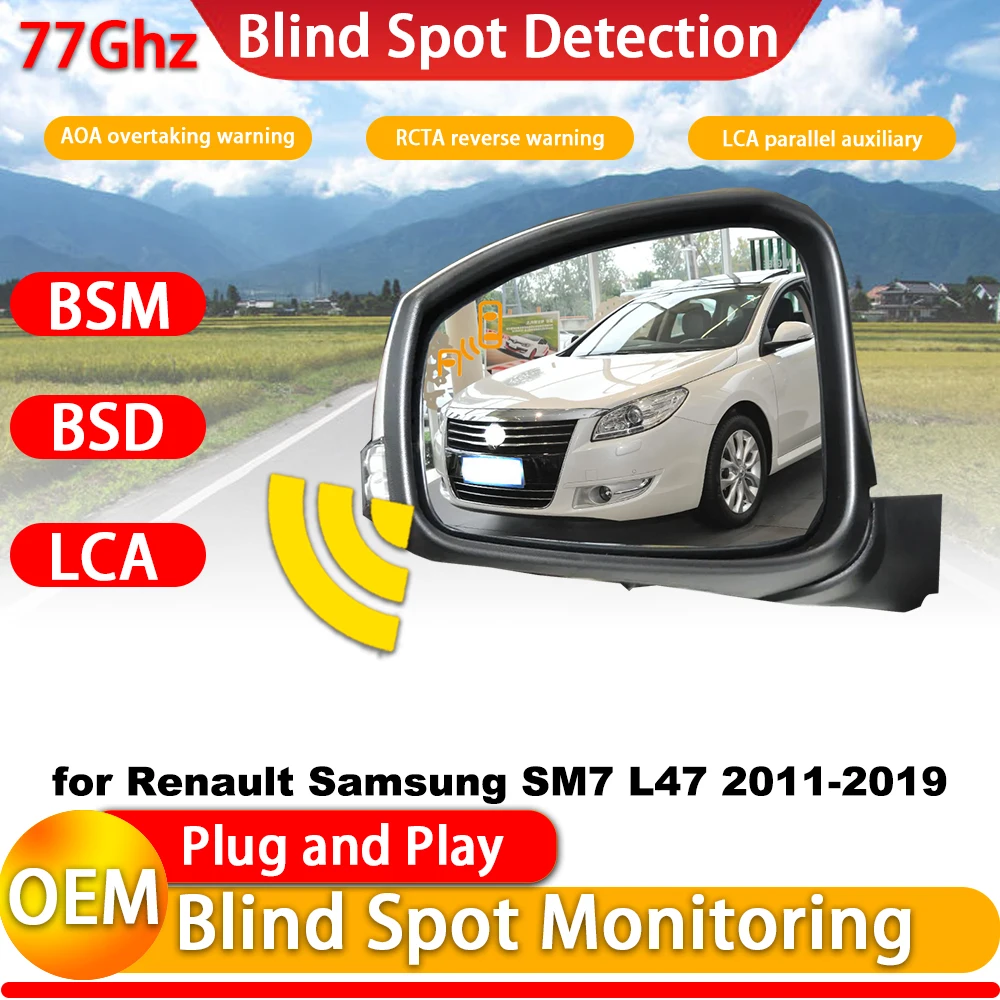 for Renault Samsung SM7 L47 2011-2019 OEM Blind Spot Warning Monitoring Detection BSW BSM BSD System 77Ghz Millimeter Wave Radar