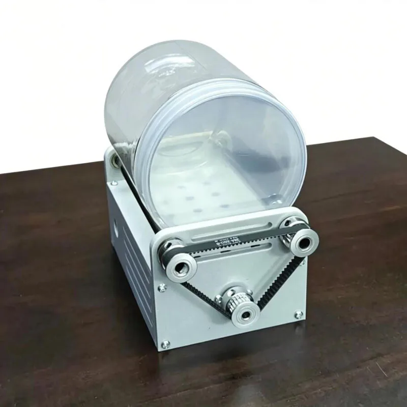 Electric Mini Tumbler Polisher Small Roller Grinder for Desktop Use with Adjustable Speed 0-60 RPM