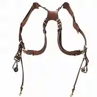 Accesorio de arnés de correa de hombro para cámara digital de doble hombro con remache de cuero doble ajustable