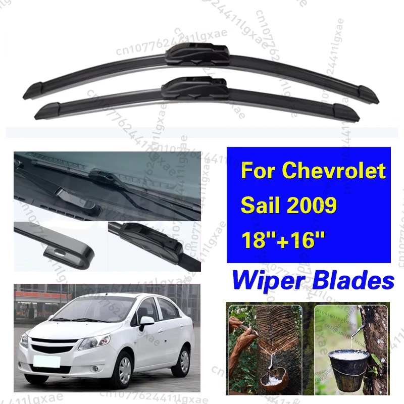 

Car Wiper Blade For Chevrolet Sail 2009 Onwards Front Window Windscreen Windshield Wipers Blades Auto Accessories 18"+16"