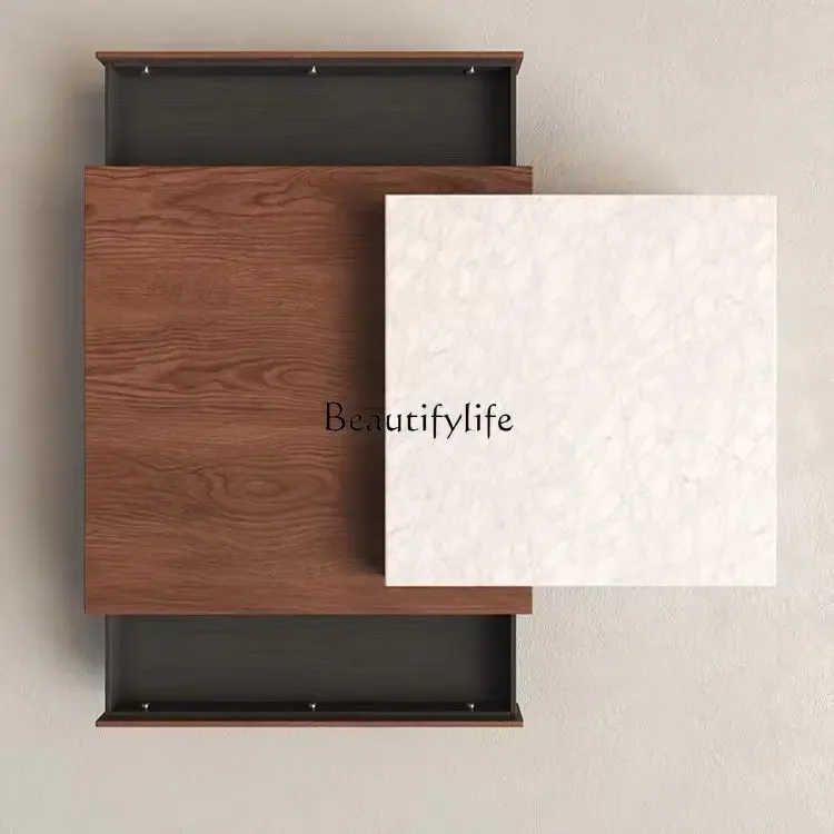 13イタリア製ミニマリスト家庭用高級大理石ストレッチコーヒーテーブル収納