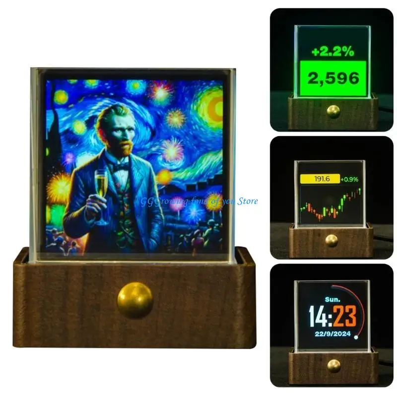 

H9EB Modern Crystal Display Global Financial Financials Tilts Destorings Control Dynamic Vimiing Support