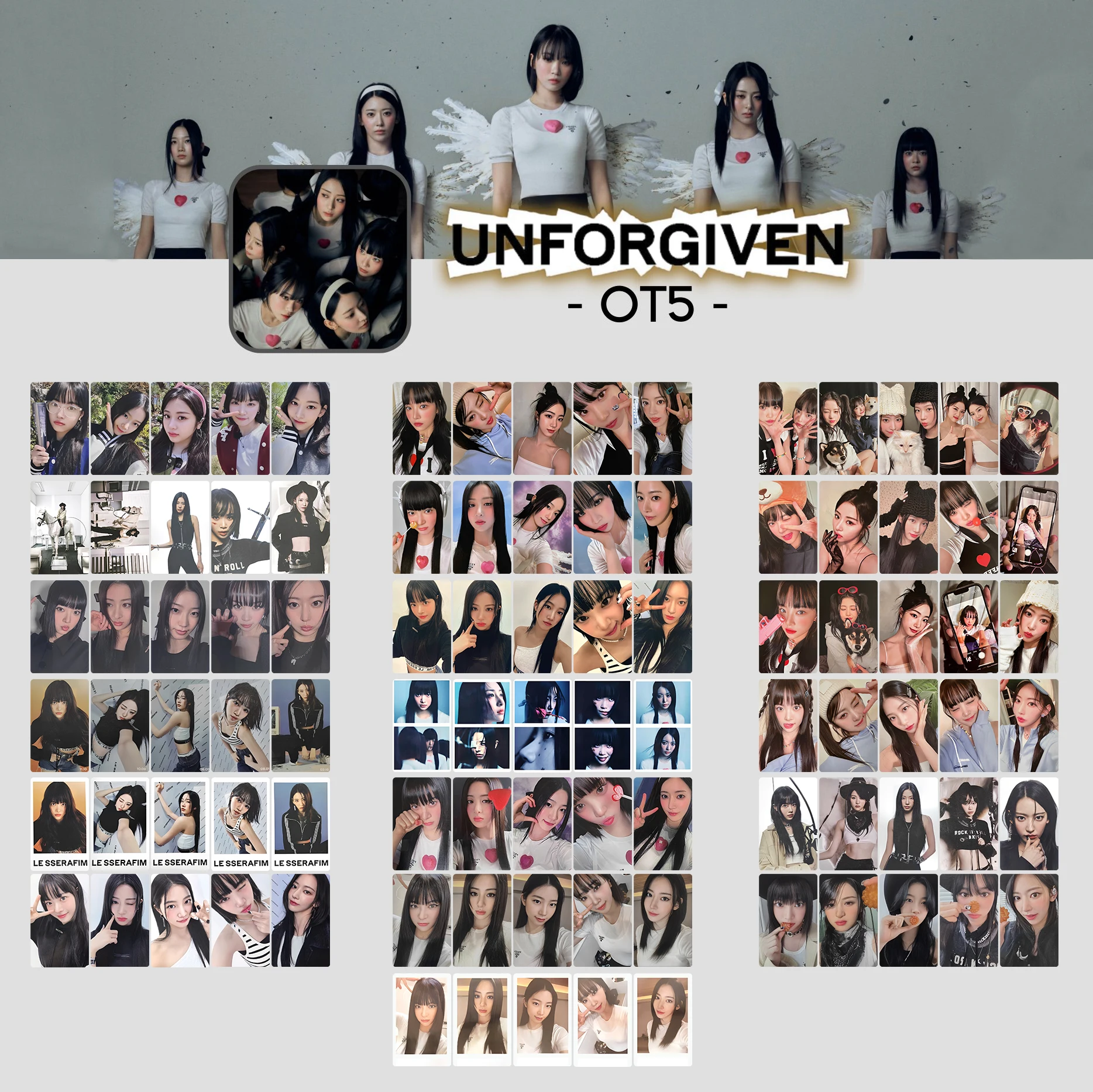 Korean group Unforgiven 19 sets of small card collectible cards