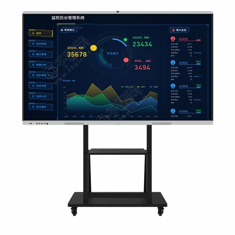 75 Inch Low Cost Electronic Interactive Whiteboard Multi Touch 6 Core Functions Interactive Whiteboard