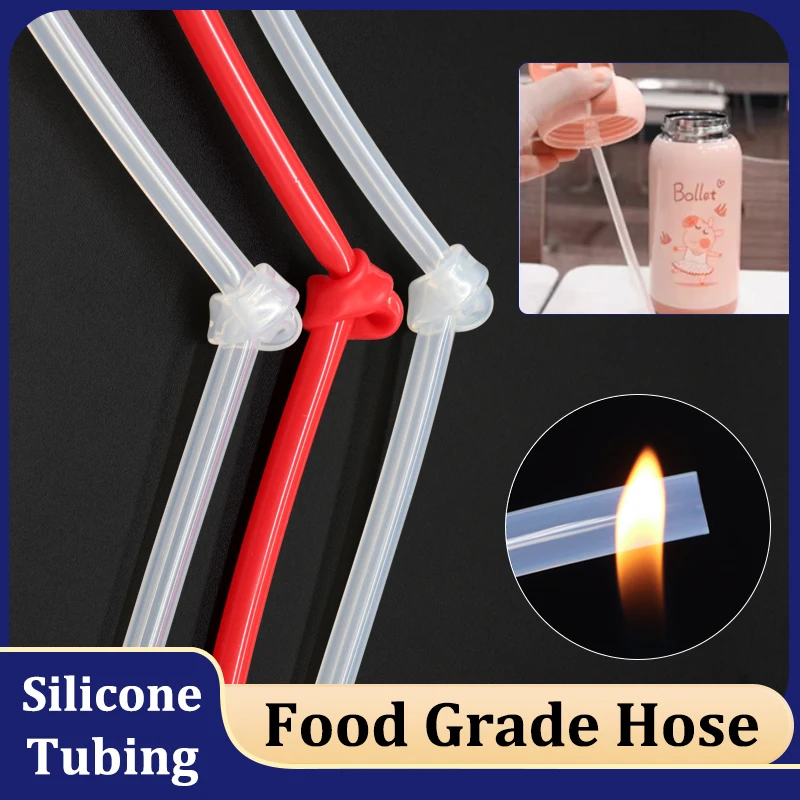 

1m Silicone Tube ID 0.5 1 2 3 4 5 6 8 9 10 12 14 16 18 20mm Food Grade Flexible Rubber Hose Drink Pipe Water Connector Soft Pipe