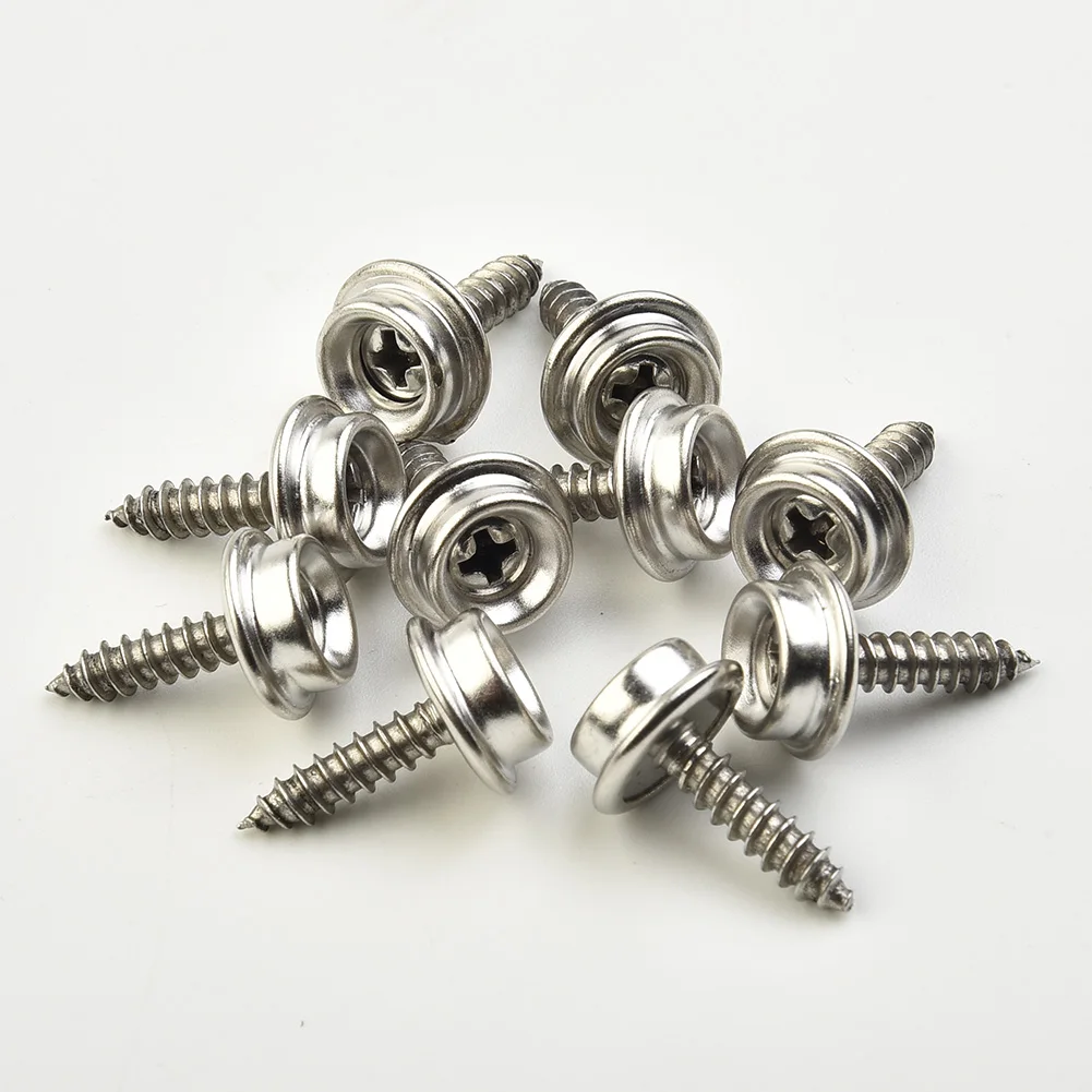 30pcs Snap Fastener Self-tapping Screw Stud Snap Fastener Stainless Canvas Screw Kit Socket Screw Stud Support Accessories