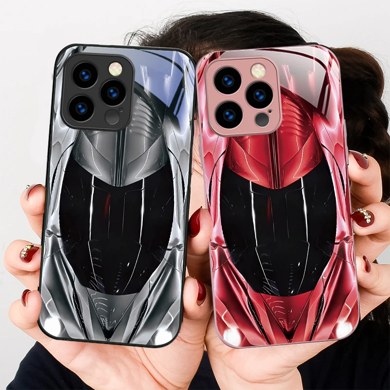 

Yellow racing picture For iPhone 16 E 15 14 13 Plus 12 mini 11 Pro Max XR Xs Max X 7 8 P lus 6 6S 22 Tempered Glass Phone Case