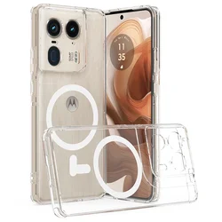 For Motorola MOTO Edge 50 Fusion ,50 Pro ,50 Ultra ,X50 Ultra Case Magnetic Shockproof Transparent Hard PC Cover for Edge50 Pro