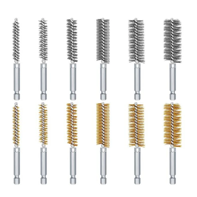 

Bottle Brush Set Multifunctional Pipe Cleaning Brush for Cleaning Unfinished Metal Parts Paint Rust Proof