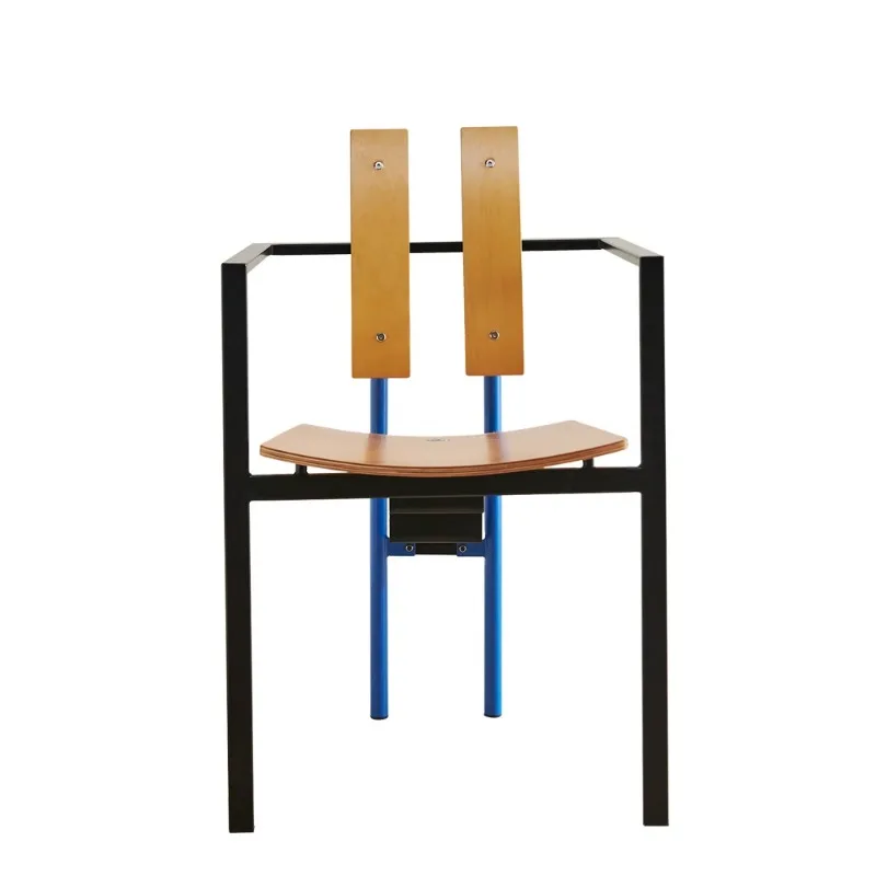 

Designer chair French Nordic retro restaurant cafe Solid wood medieval, home backrest dining table chair