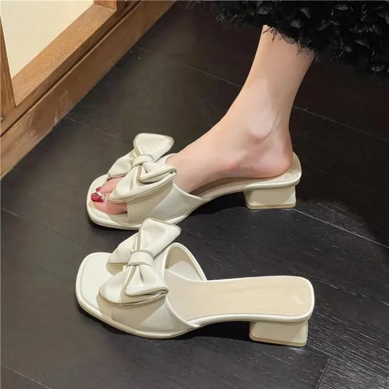 Arrival with Skirt Bows Slippers Women's Summer Outwearnon-slip Shoes Summernew Arrivalfashion Super Popular Girl Heart Slippers