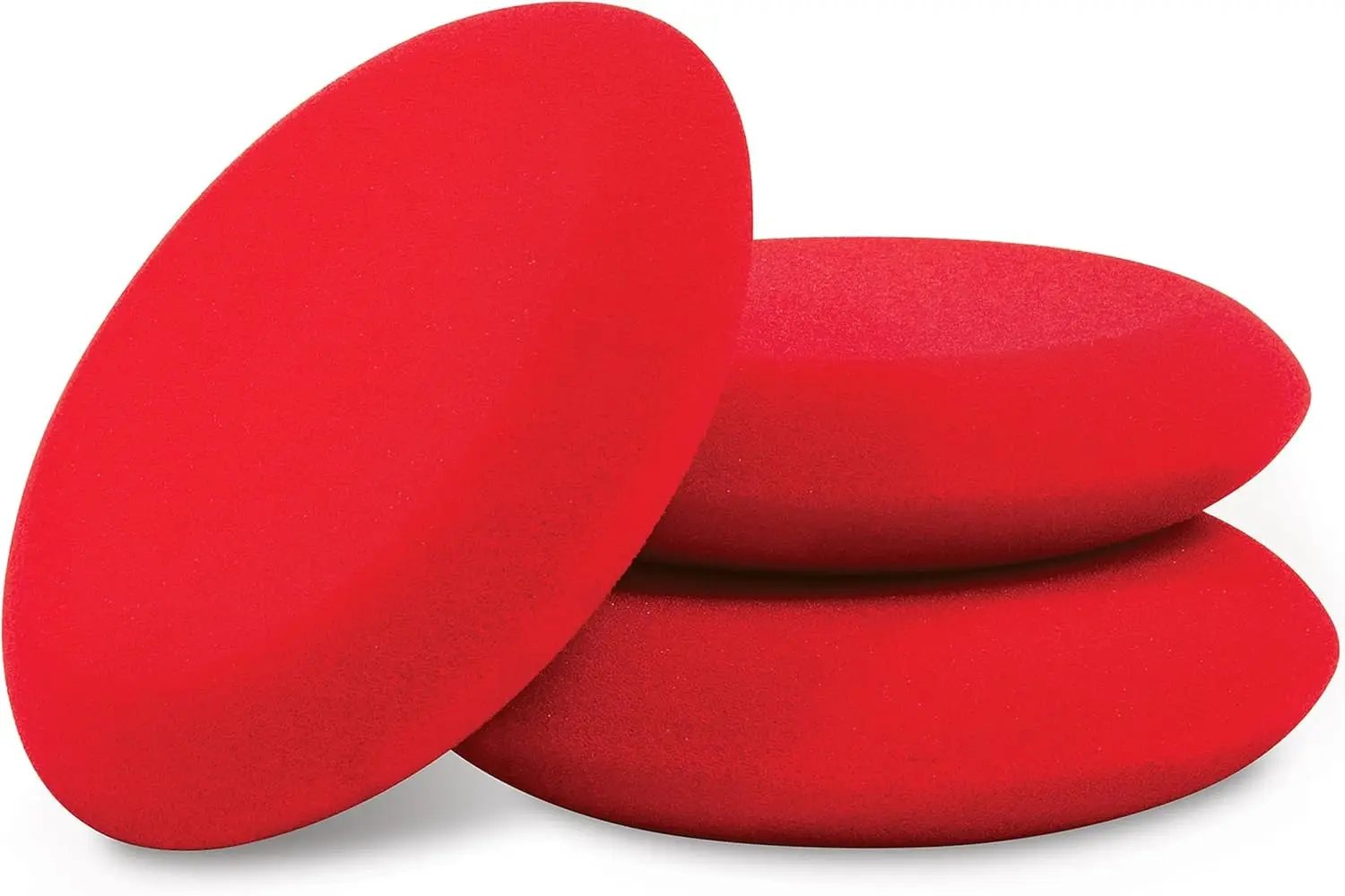 

Foam Hand Wax Applicators for Car Detailing, Smooth Application of Waxes and Polishes, Machine-Washable, Reusable, Red, 3-Pack