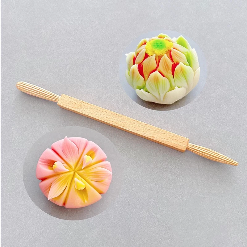 

Japanese wagashi tool Double-ended petal texture stick wagashi mold wagashi cutting tool