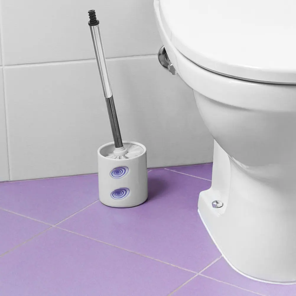 

s Stainless Steel Toilet Brush Pole Stick Scrub H Adapter Threaded Part Compatible Various Brushes Home Supplies