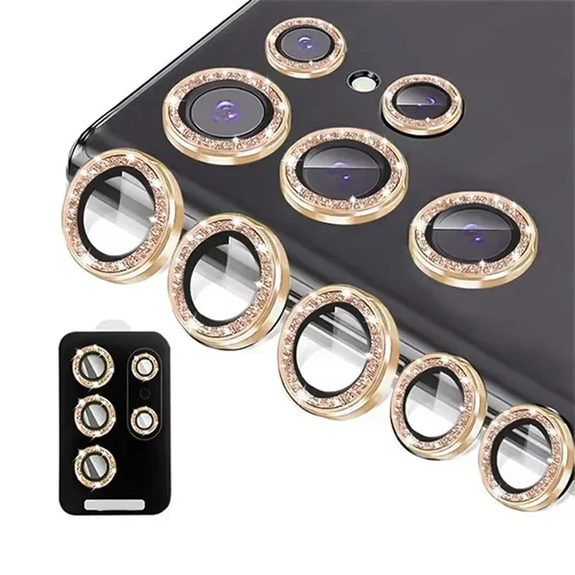 Diamant-Objektivschutz für Samsung Galaxy S26 Ultra S25Plus S24+ Kameraobjektivring für Galaxy S24Ultra S23 Ultra glänzender Objektivdeckel