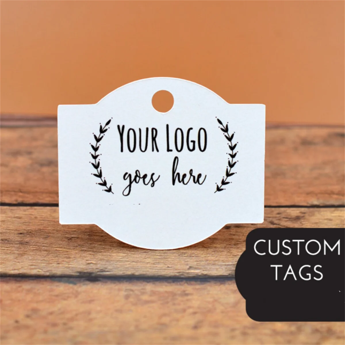 50pcs Rectangle Hang Tags | Multiple SIZES| Custom Price Tags | Personalized with Logo Text - Jewelry Tags