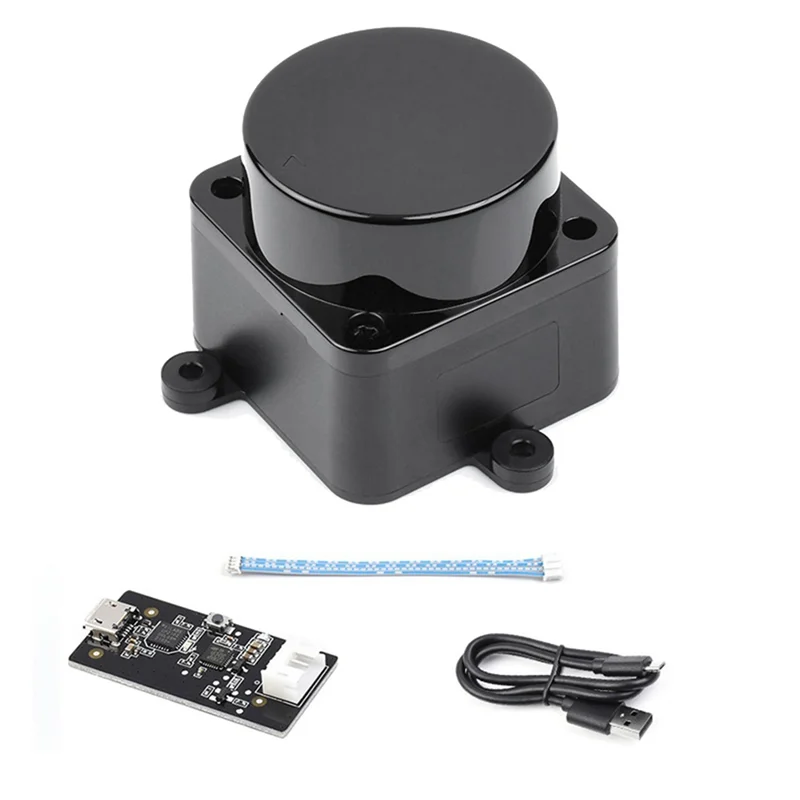 Black For DTOF Lidar LD19 Radar Kit 360° Ranging Radar Scanner Frequency 4500Hz Resistance TOF Flight Time Ranging Sensor-ELEC