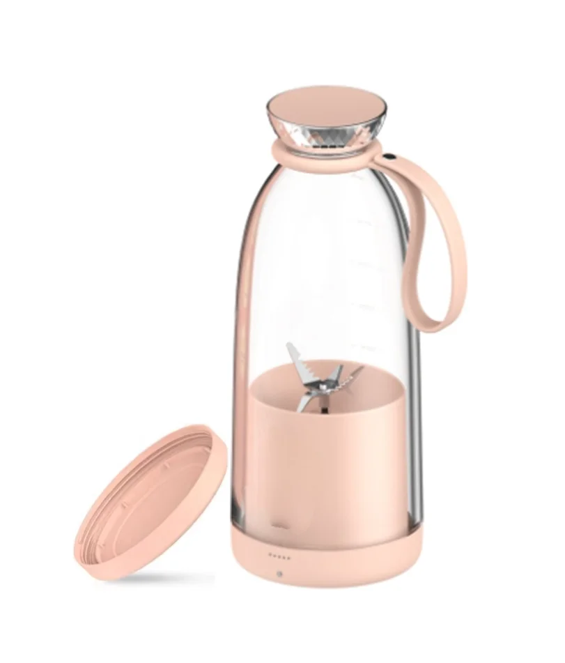 

500ml Portable juicer Rechargeable Wireless Fruit Mixer Fresh Juice Bottle Blender 6 Blades Food Milkshake Ice Crush Cup 2400mAh