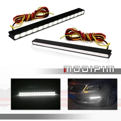 Ultra Slim Designed Switchback White & Sequential Amber LED Daytime Running Light DRL Bars Universal For Most Cars SUVs Trucks