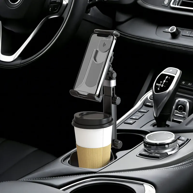 Car Cup Holder Phone Mount with 360 Degree Rotation Adjustable Tablet and Smartphone Holder for Vehicle Interior Universal Fit for All Smartphones and Tablets