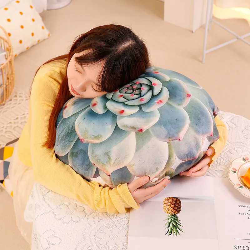 75cm Big Size 3D Printed Simulated Succulent Plant Cactus Plush Toy Stuffed Lifelike Pillow Sofa Cushion Family Decor Kids Gift