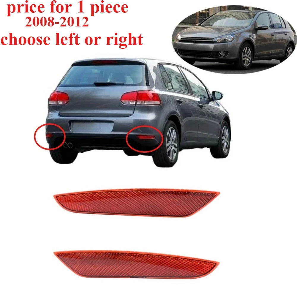 

1 Piece Rear Bumper Lamp for VW Golf 6 MK6 GTI R GTD Reflector for Golf Standard 2008-2013 Rear Bumper Lamp Accessories