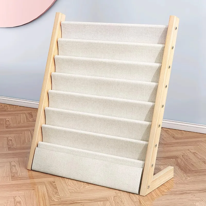 

Solid wood bookshelf Floor shelf Kindergarten bookcase Simple children's book storage rack Living room baby picture book rack