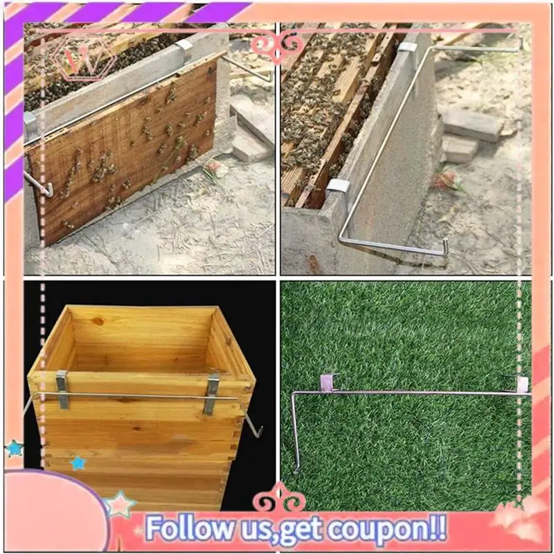

2Piece Hive Stand Beehive Frame Holder Beekeeping Equipment Bee Hive Frame Grip Silver